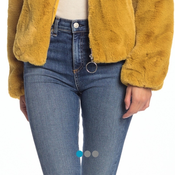 NWT:Ginger Sebby Faux Fur O-Ring Zip Jacket - Picture 3 of 4